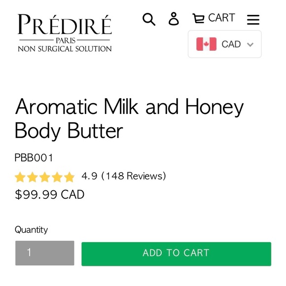 Prédiré Aromatic Milk & Honey Body Butter - Silver and White - Picture 2 of 4